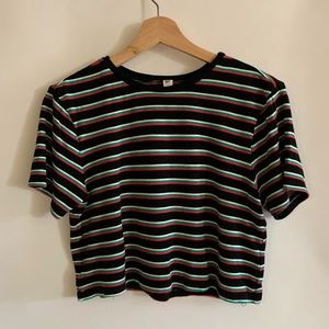 BP Striped Crop T-shirt.